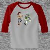 Raglan 3/4 Roundneck Shirt (Gray Body) Thumbnail